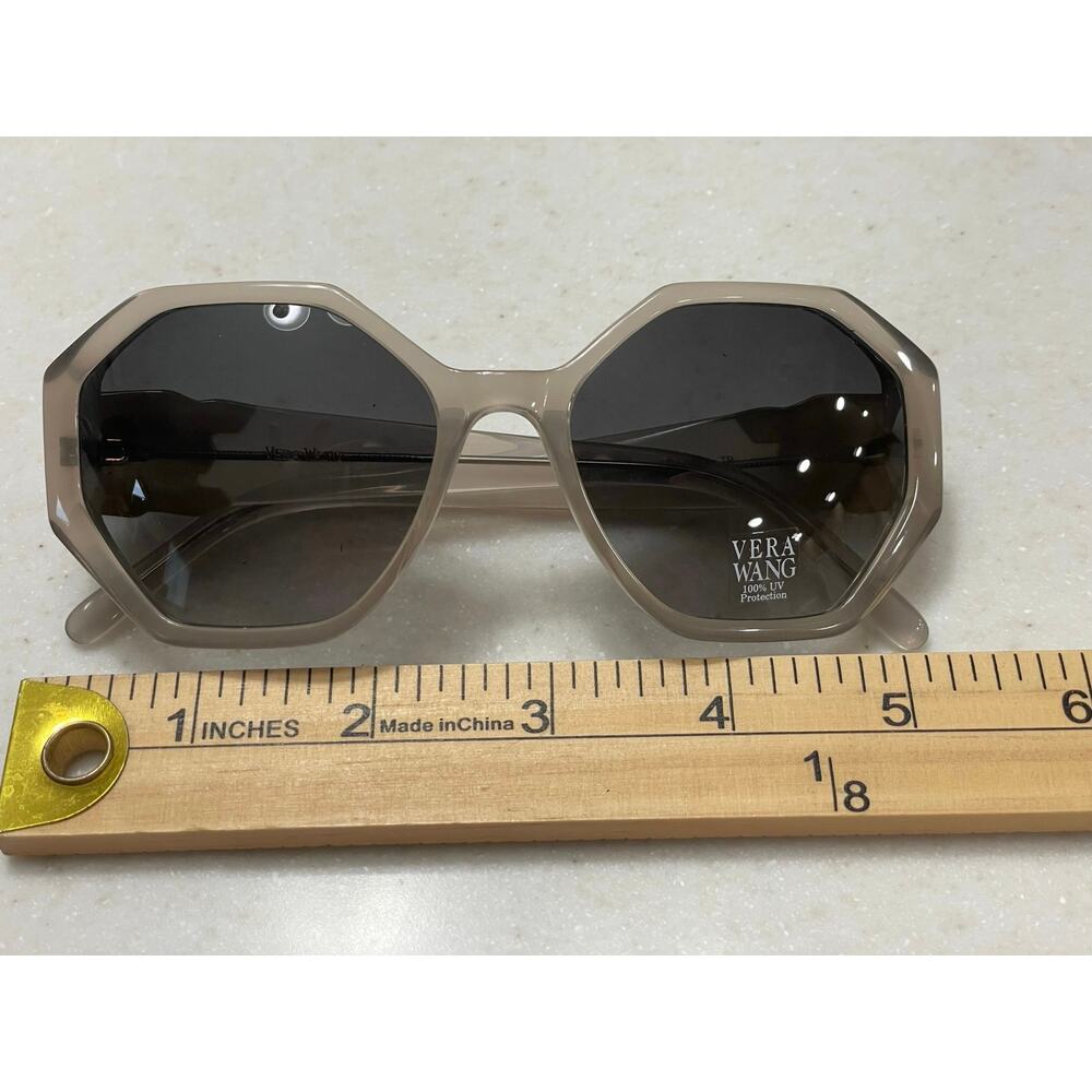 Vera Wang V298 Sunglasses taupe hexagon 54-17-135